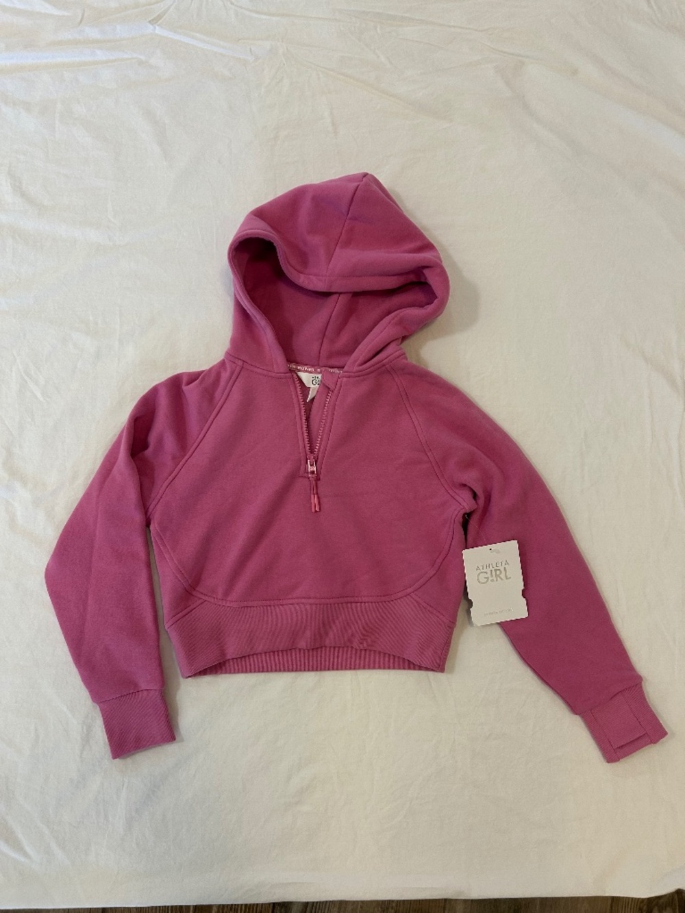 Athleta girls all day half zip hoodie NEW size small 7